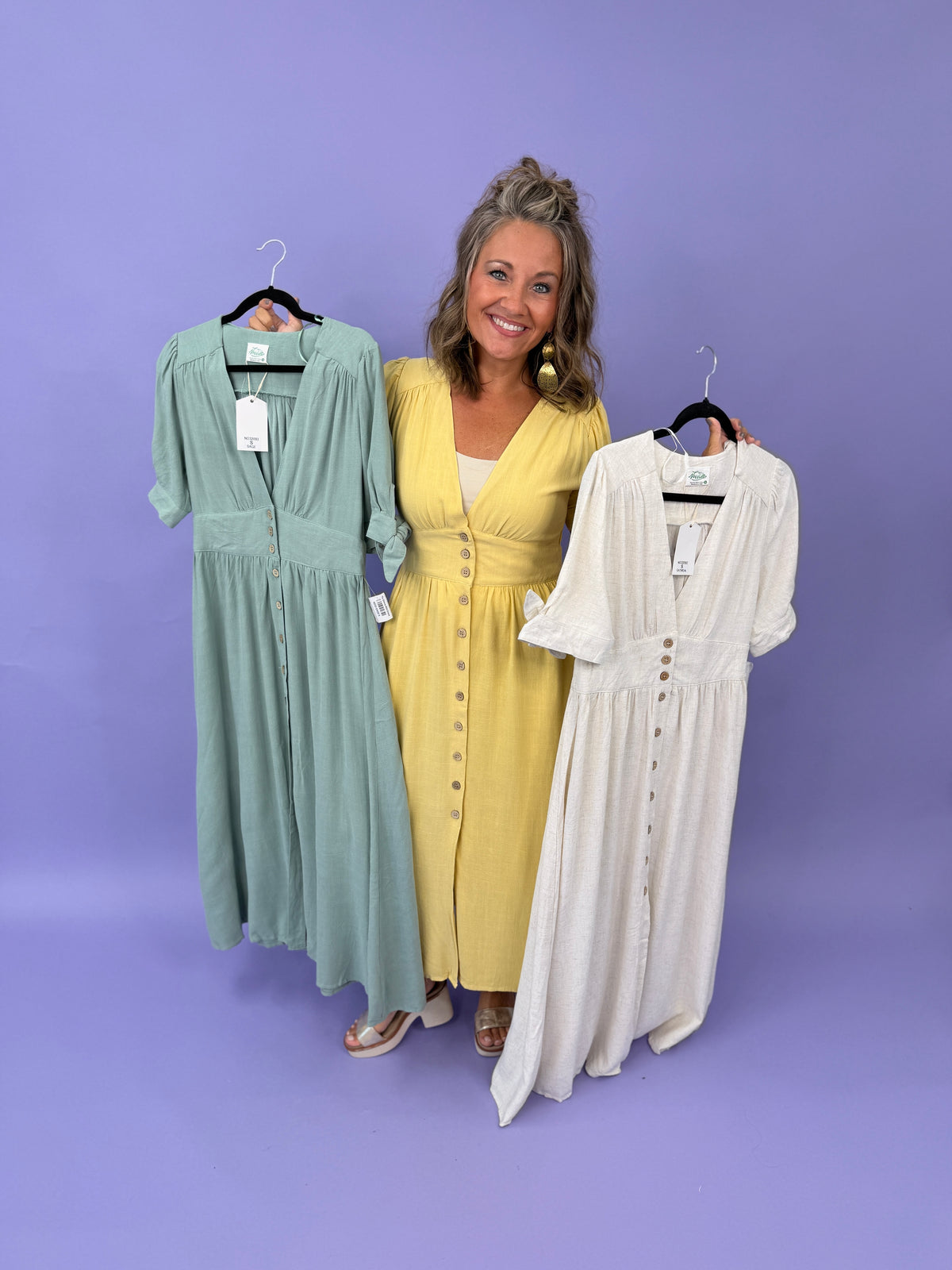 Tie Sleeve Midi Dress DOORBUSTER