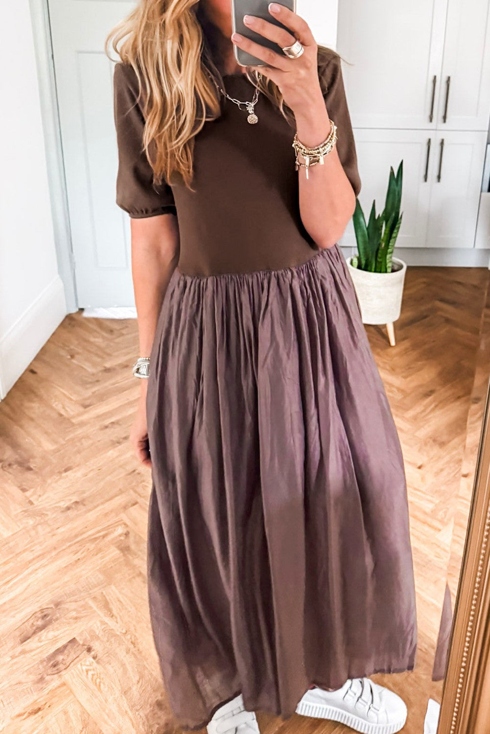 Dreamy Days Dress - Coffee - EOS Final Sale