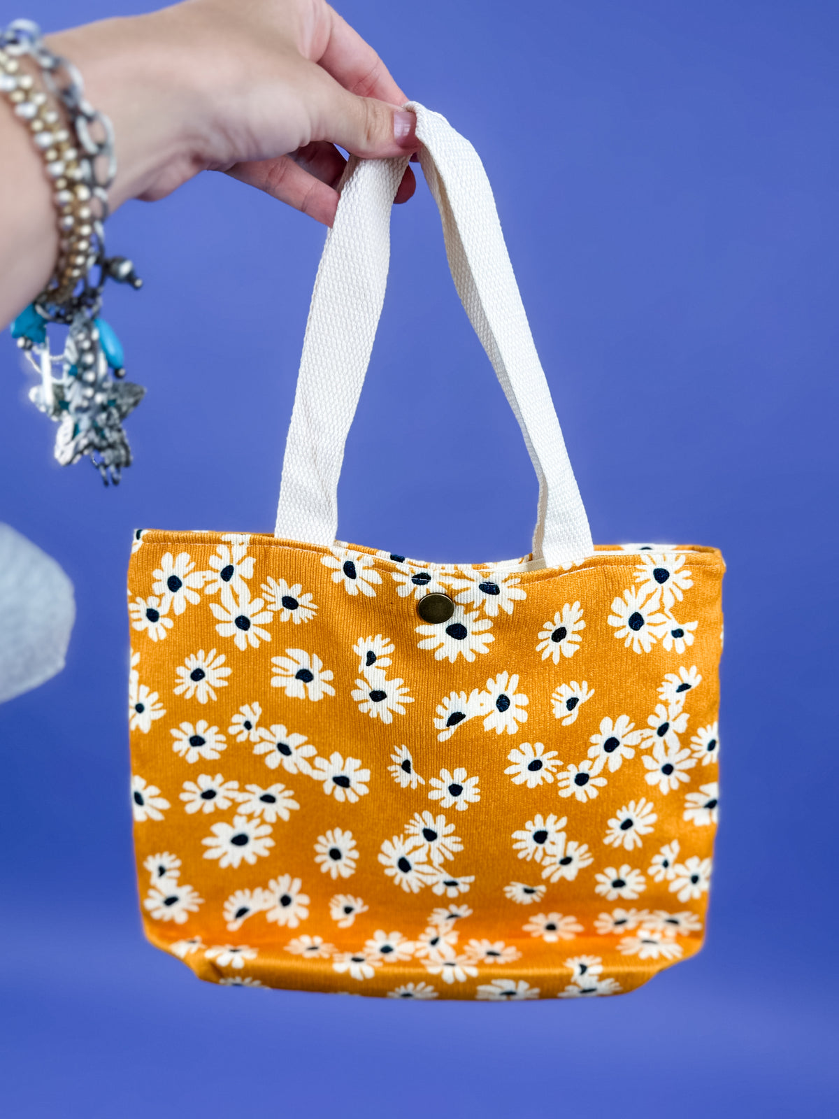 Fields of Flowers Corduroy Tote - DOORBUSTER
