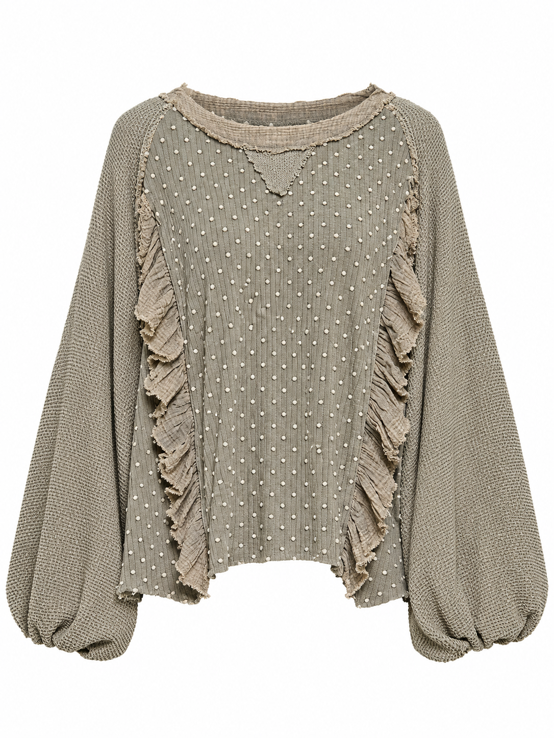 Dainty Details Ruffle Thermal Top
