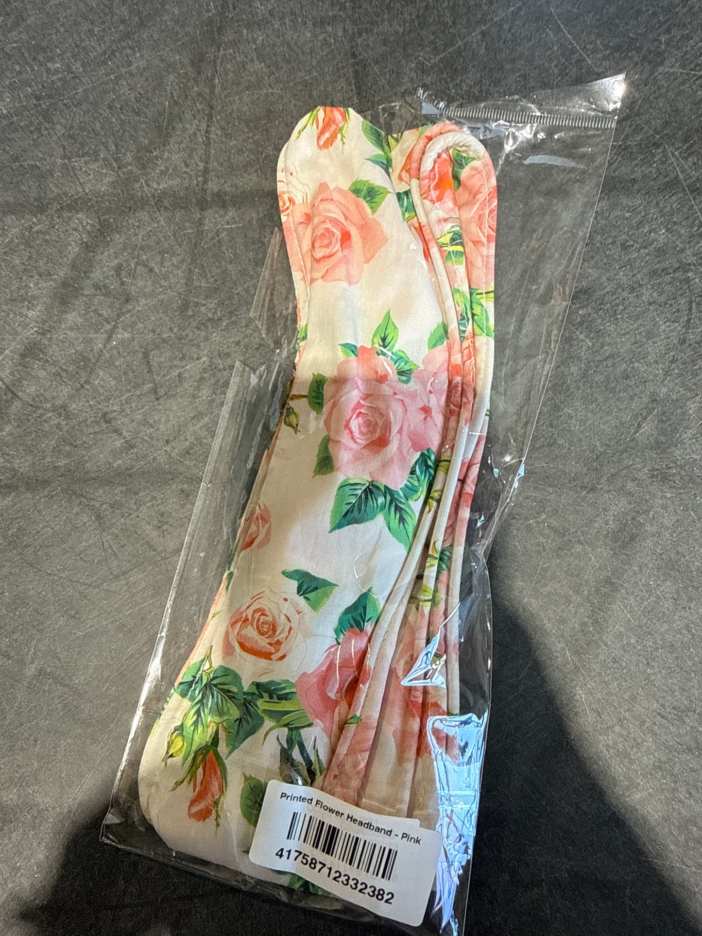 Printed Flower Headband - Pink FINAL SALE
