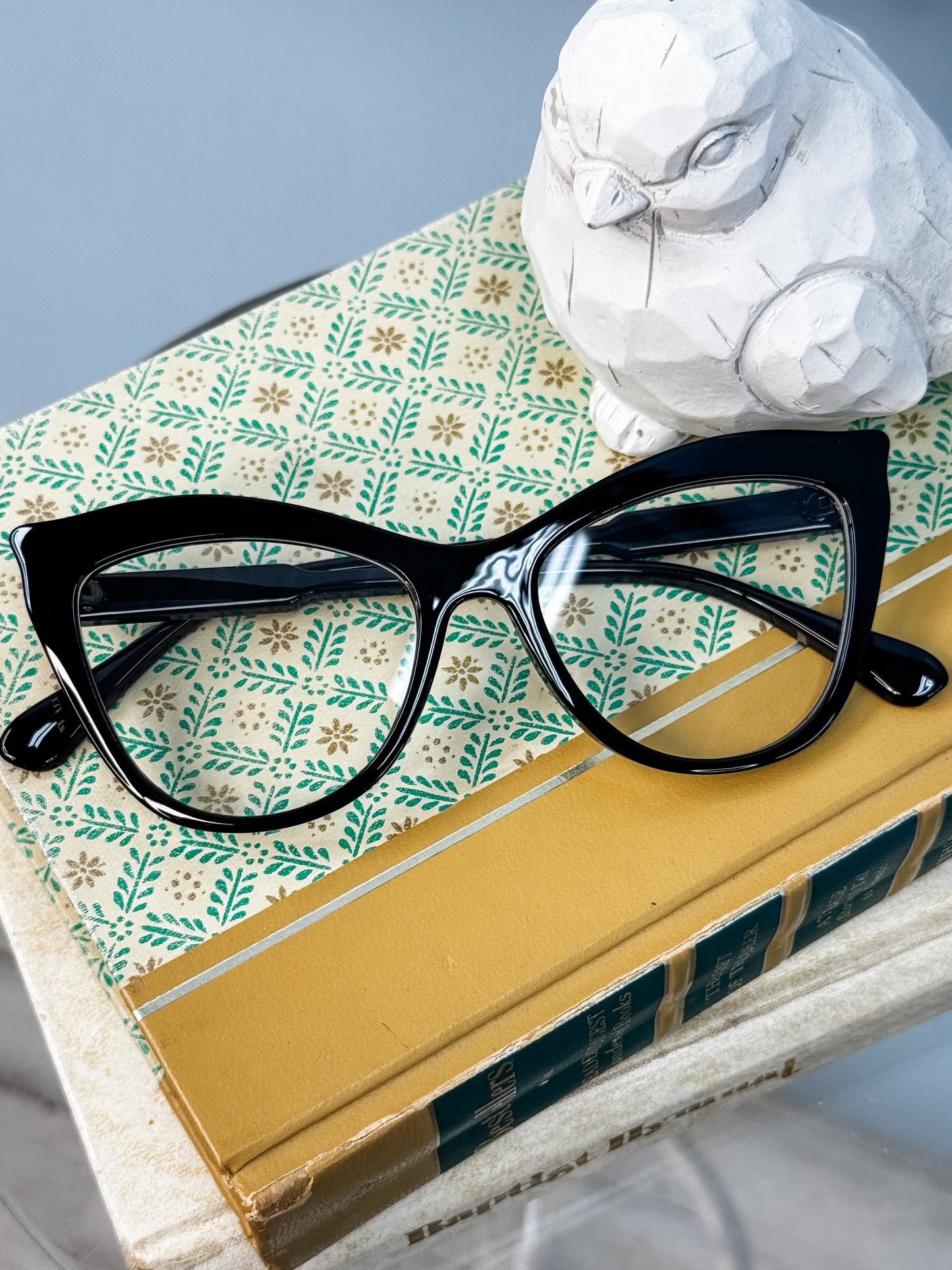 Cat Eye Blue Blockers - Black FINAL SALE