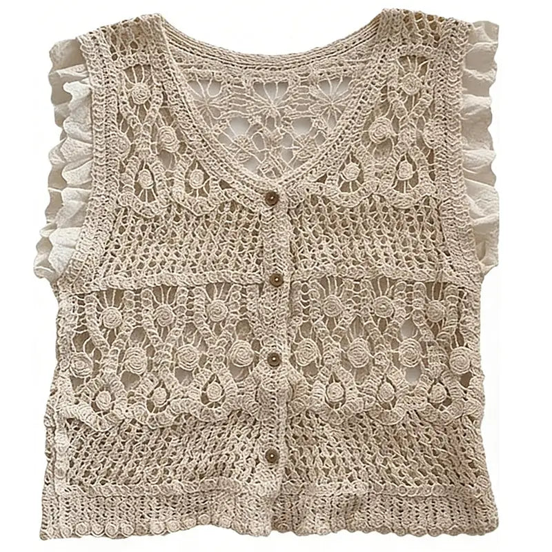 Sweetly Stitched Crochet Vest DOORBUSTER