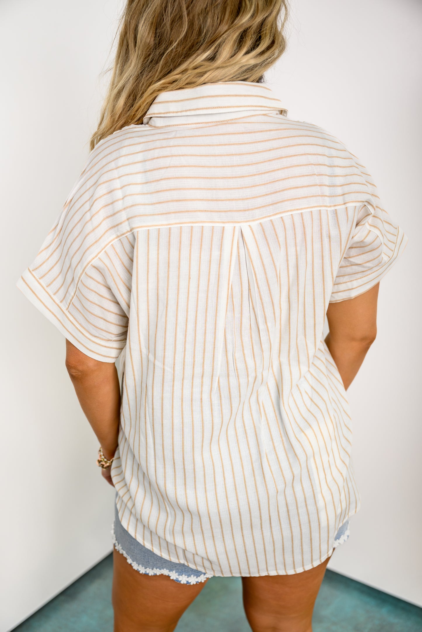 Downtown Stripe Top - Taupe *Final Sale*