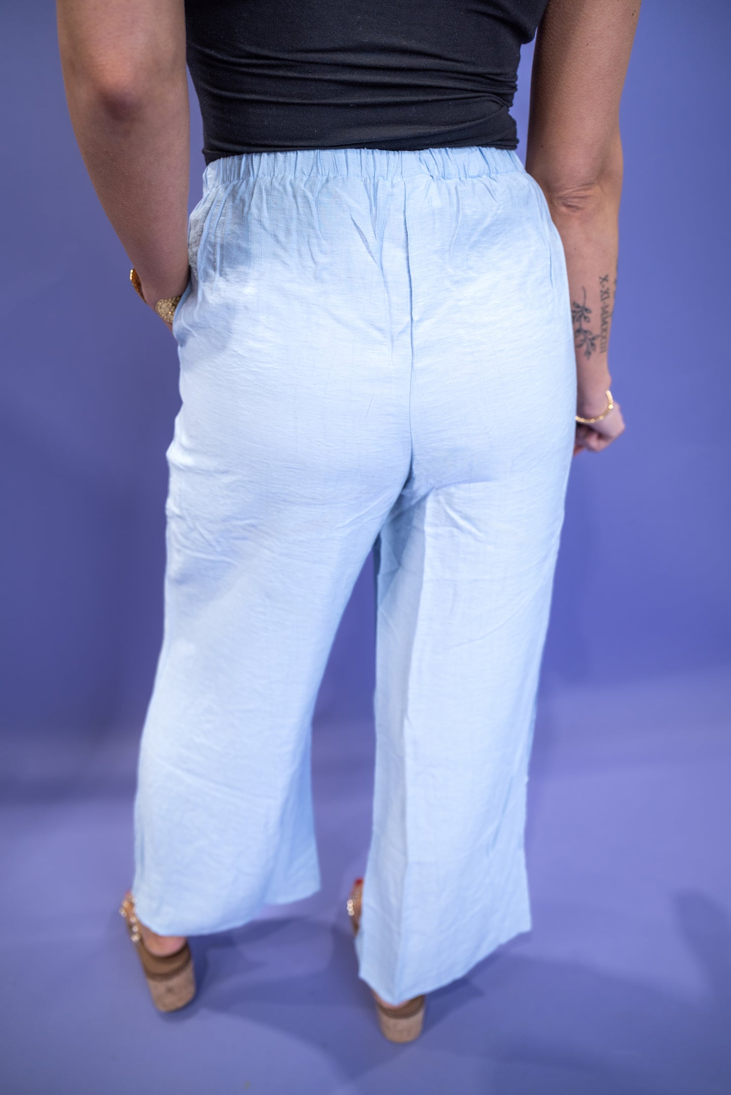 Drapeform Woven Pants - Blue *Final Sale*
