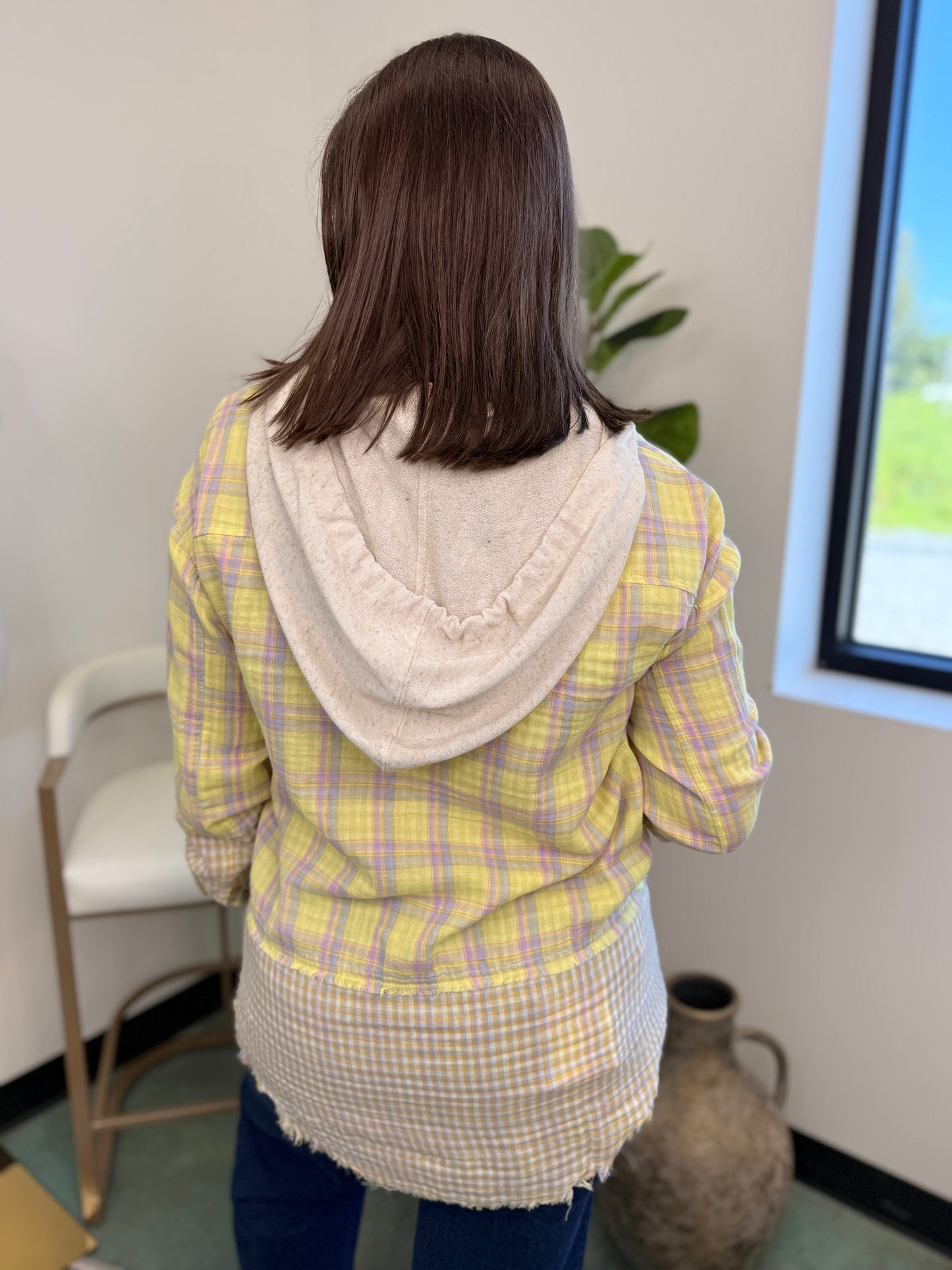 Hooded Plaid Shacket