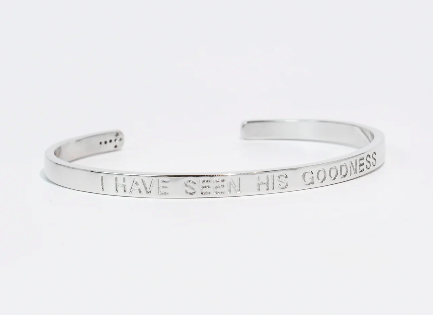 Treasure Jewels I Have Seen His Goodness Bangle - Silver final sale