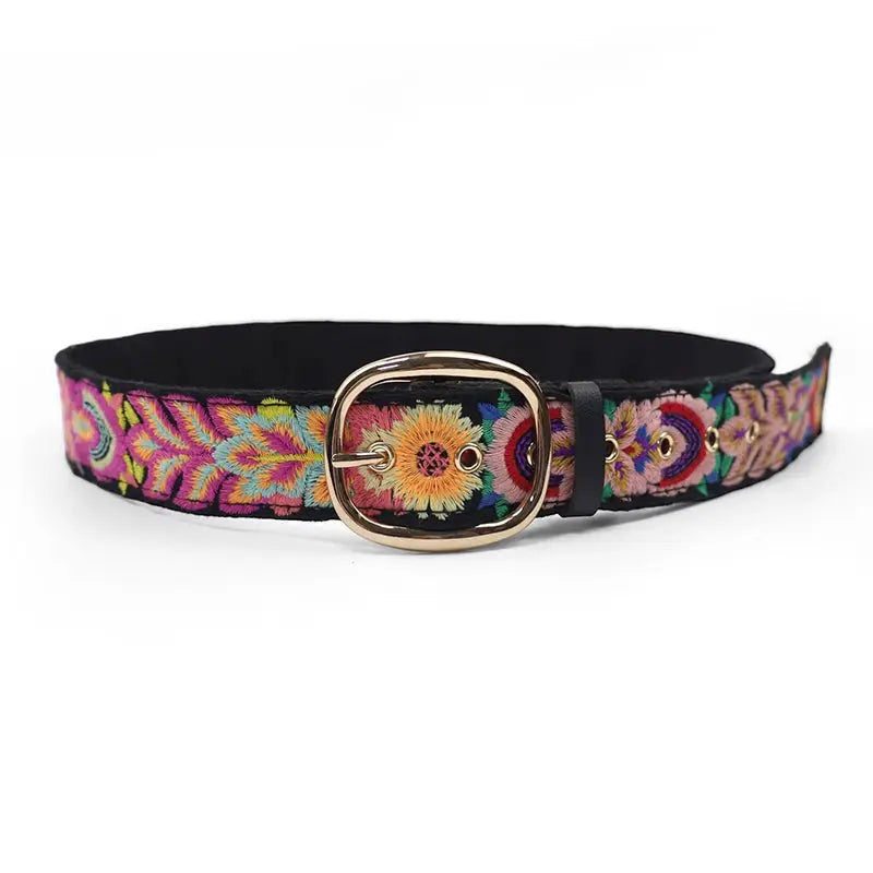 Wildflower Wanderer Embroidered Belt