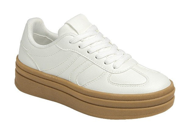 Skyline Stripes Sneakers - White Final Sale