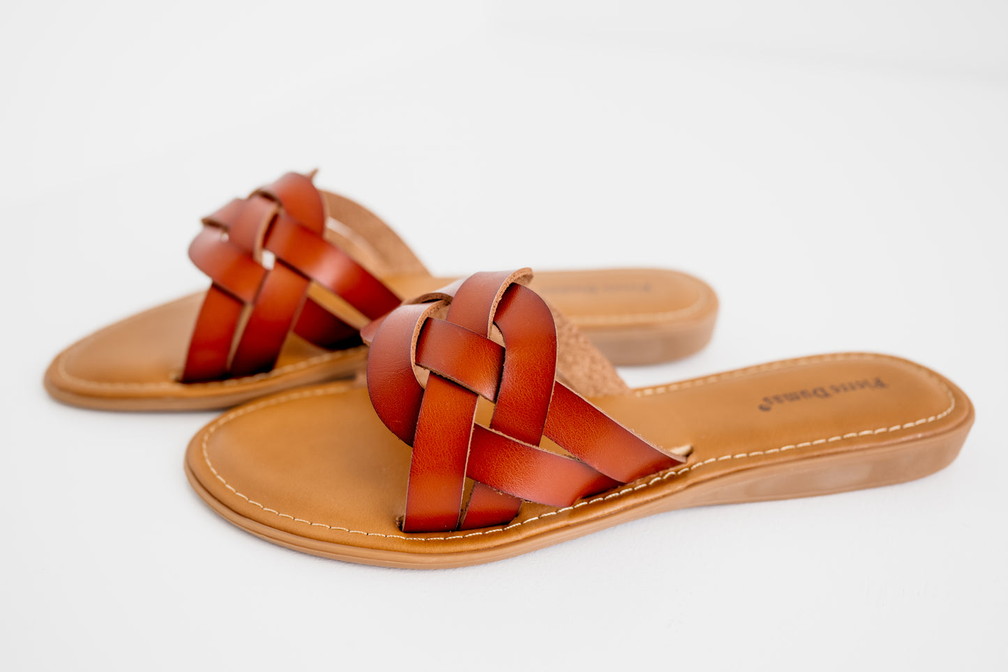 Woven Slide Sandal - Cognac *Final Sale*