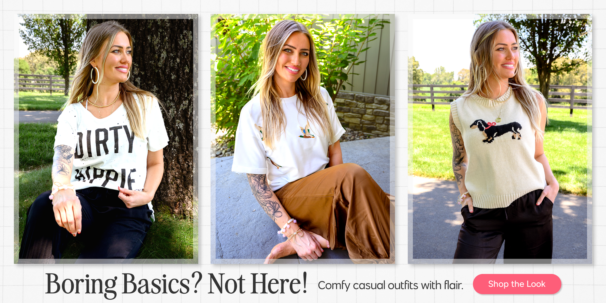 Boring basics? Not here! Shop the look.