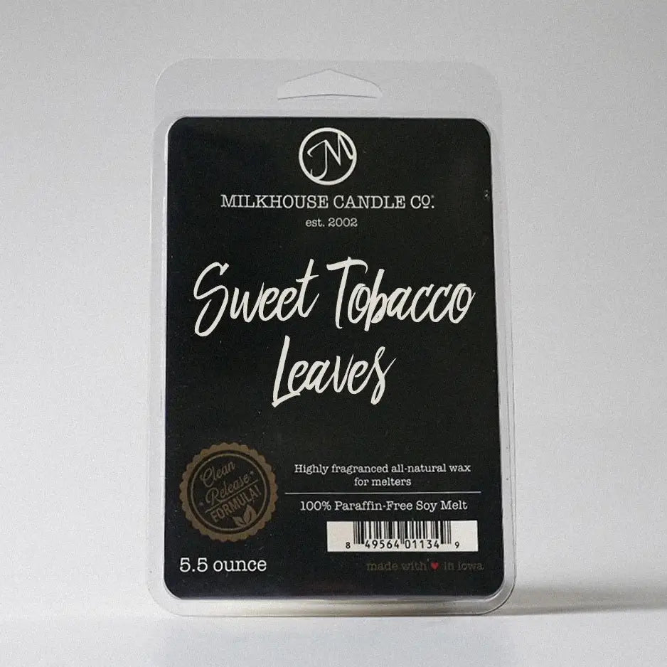Milkhouse Candle: 5.5 oz Wax Melts: Sweet Tobacco Leaves