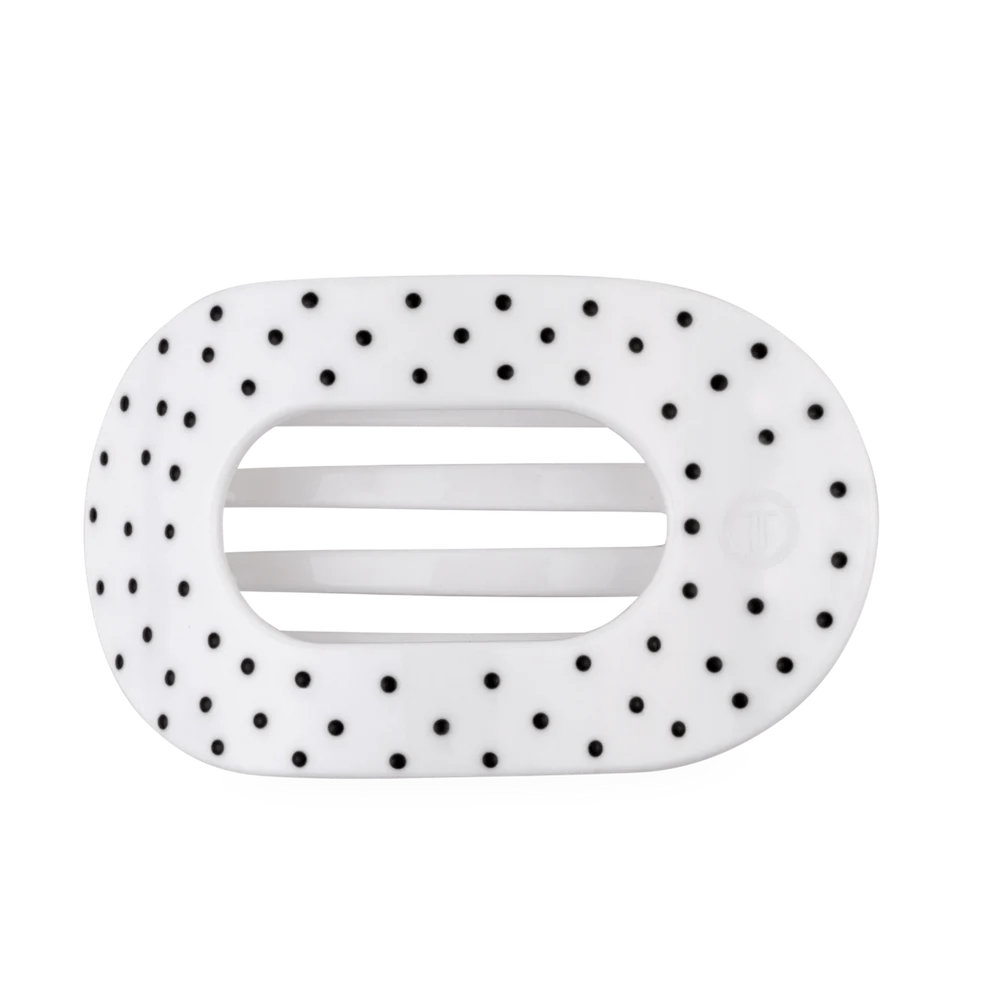 Polka Dot Party Flat Round Hair Clip - Large