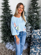 Golden Garden Top - Blue