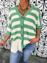 Emerald Coast Striped Cardigan