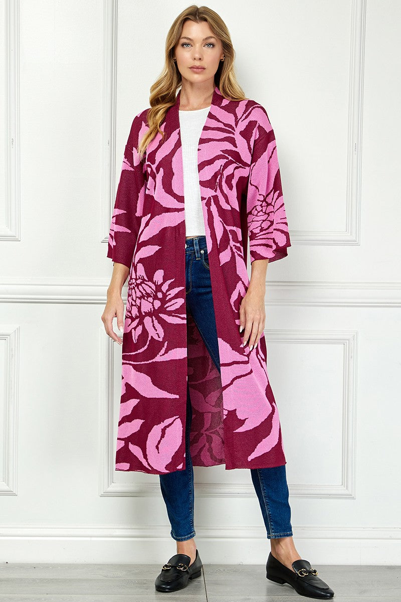Rosewood Jacquard Cardigan FINAL SALE