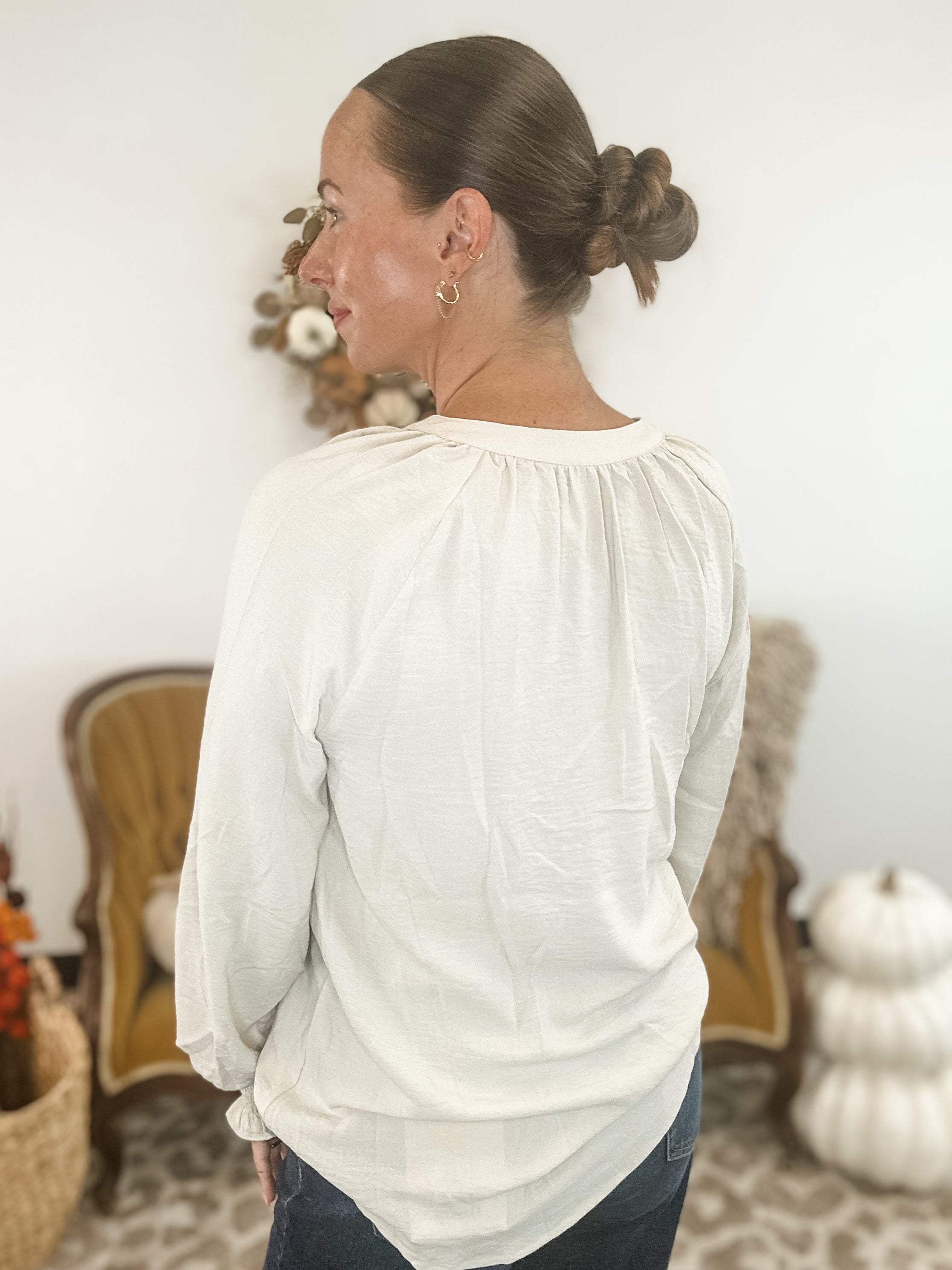 Windsor Chic Top - Almond FINAL SALE