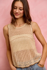 Desert Drift Crochet Tank