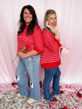 Weekend Drape Sweater - Red