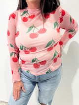 Cherry Blossom Mesh Top DOORBUSTER