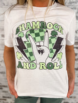 Shamrock And Roll St Patricks Day Graphic Tee