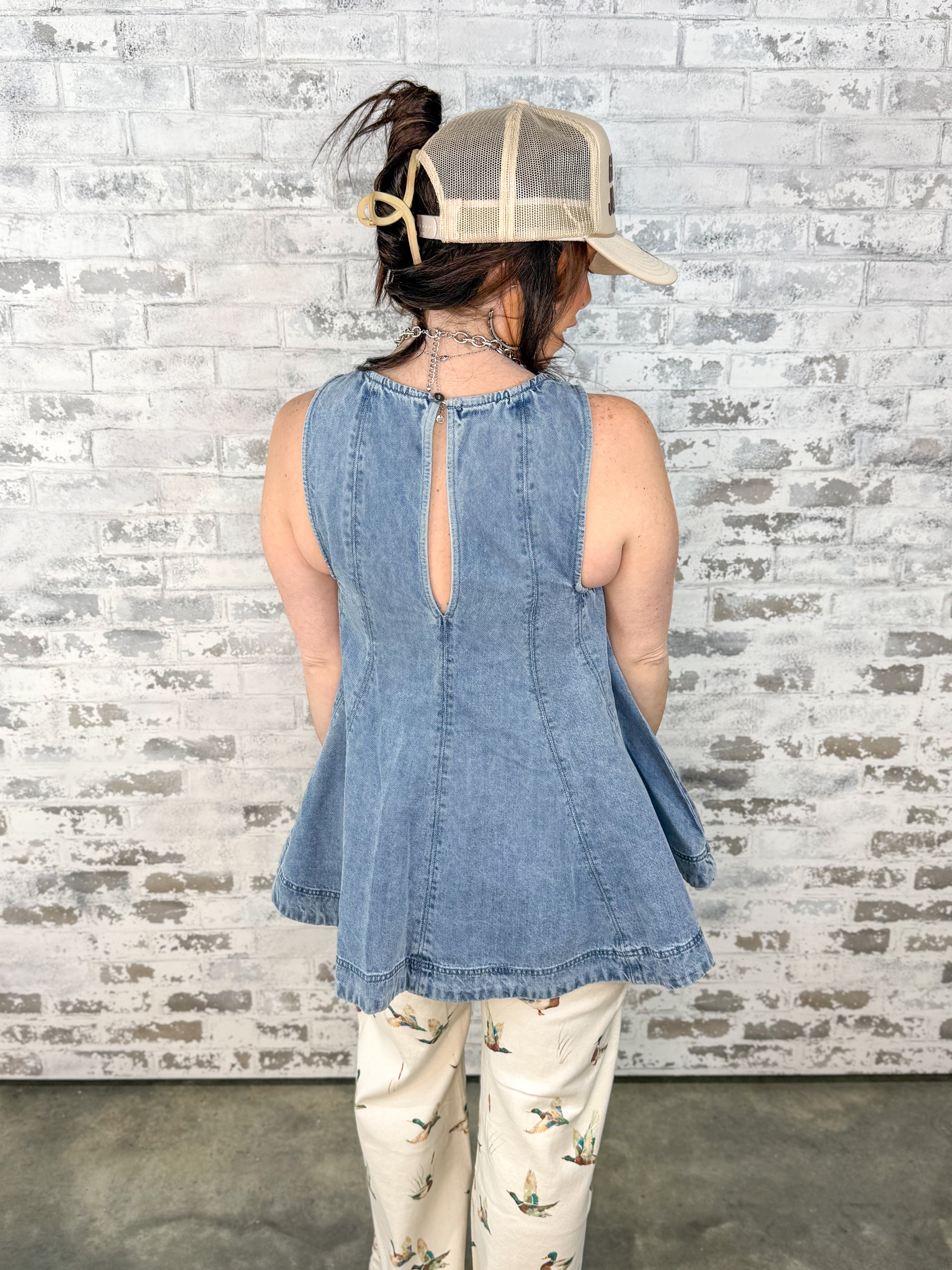 Daydream Denim Top FINAL SALE
