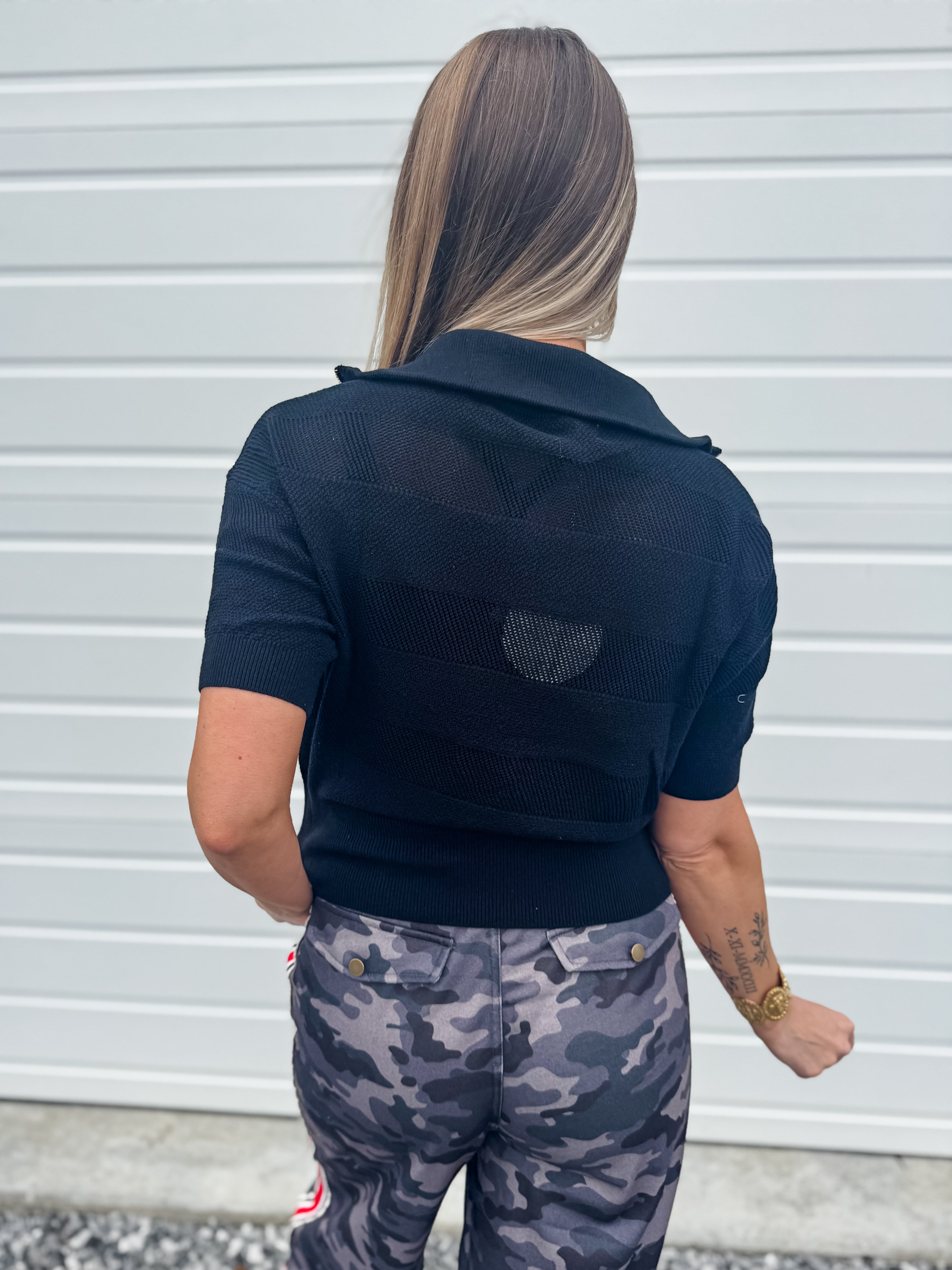 Zip It Up Basic Sweater - Black