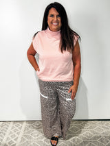 Clean Lines Cap Sleeve Top - Pink DOORBUSTER