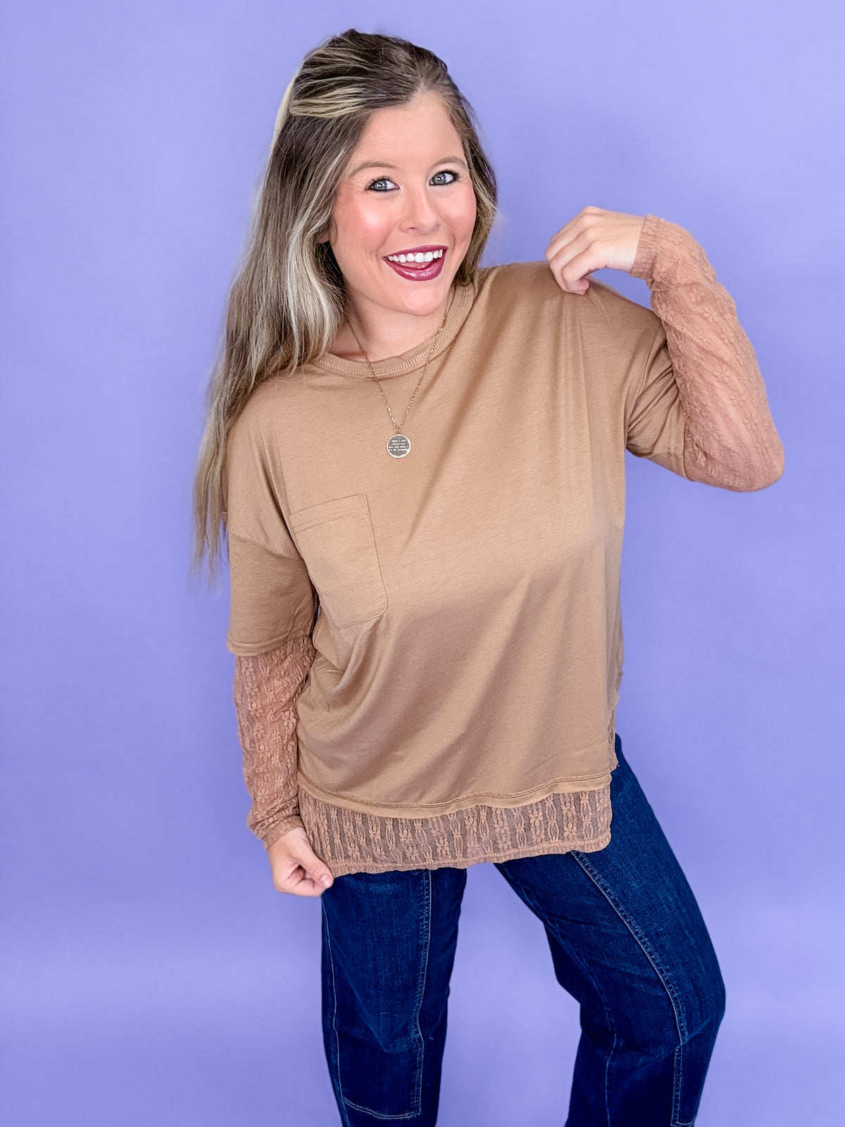 Hidden Romance Lace Layer Top