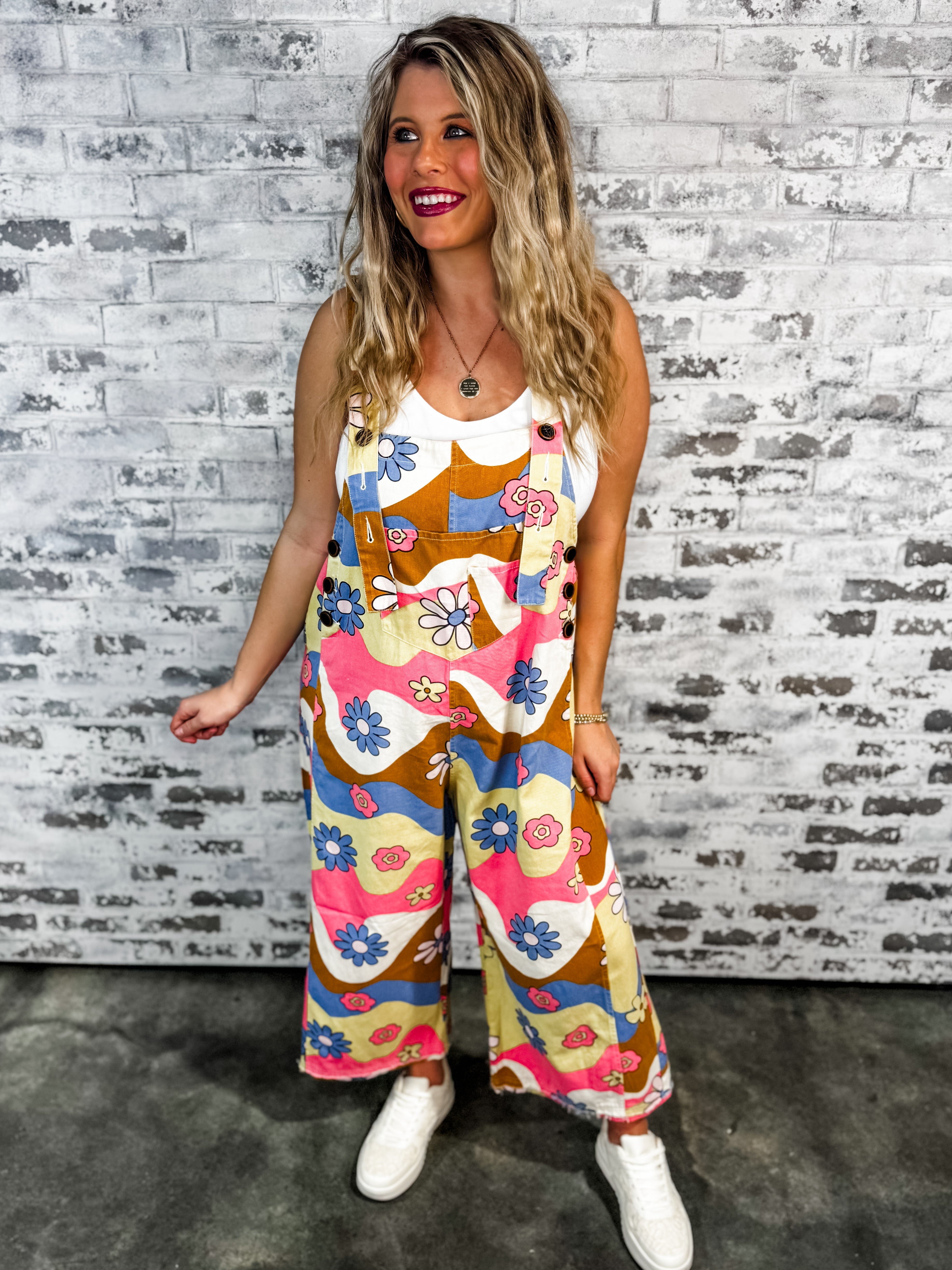 Sunfade Print Overalls