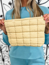 Pillow Puff Cosmetic Pouch - Beige DOORBUSTER