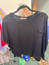 Street Seam Boxy Top - Black DOORBUSTER