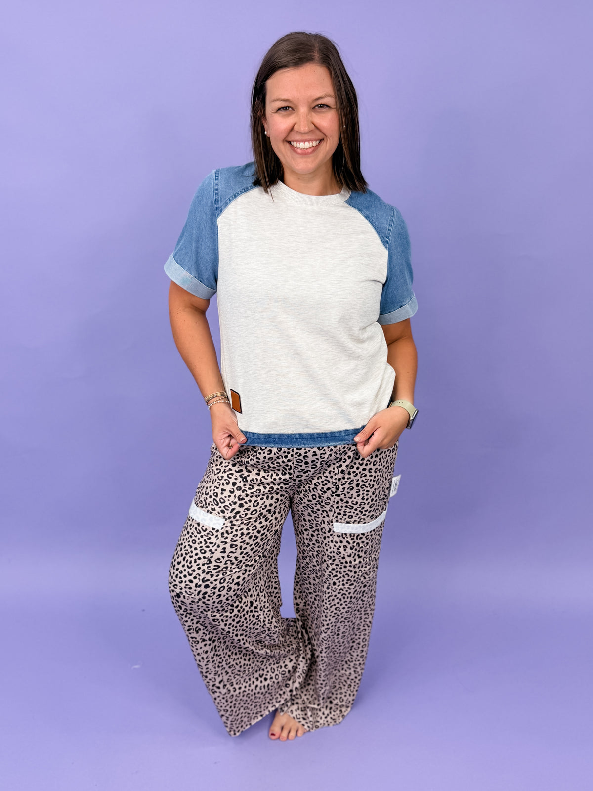 Denim Days Color Block Tee