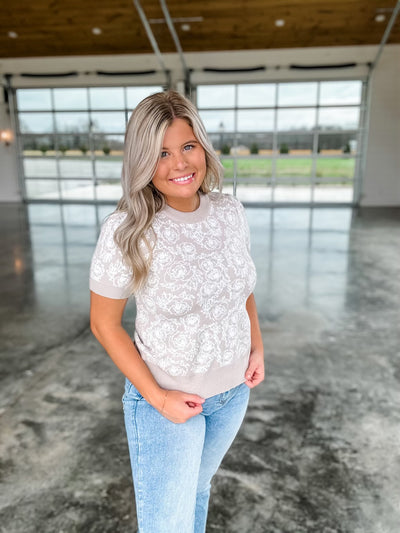 Summer Days Top- Taupe FINAL SALE