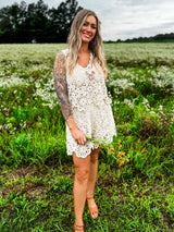 Crochet Scalloped Top and Shorts Set