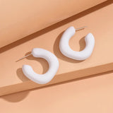 Chic Geometry Earrings - White