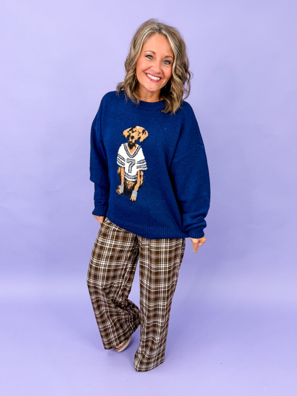Cozy Dog Graphic Knit Sweater