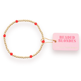 Beaded Blondes Bright Red Poppi Bracelet - Petite