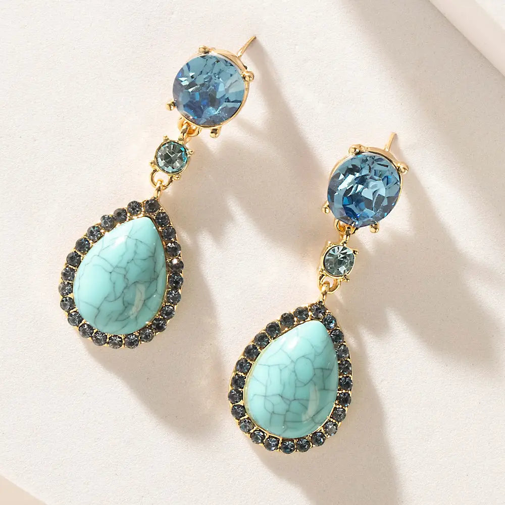 Prairie Sunstar Earrings in Sky Blue