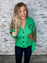 Wild Tiger Knit Cardigan