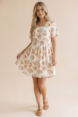 Wildflower Ease Mini Dress - Ivory