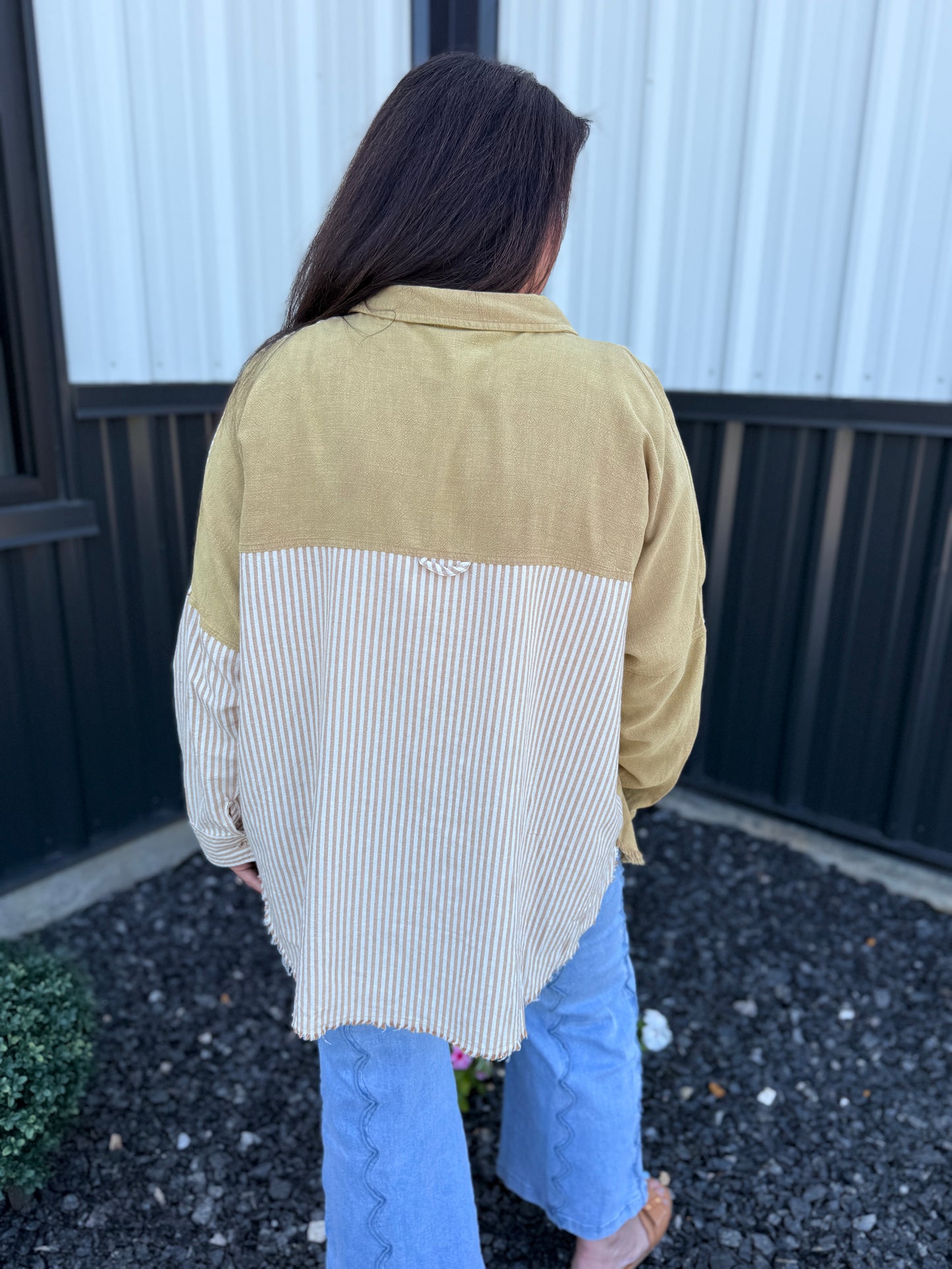 Washed Button Down Shacket