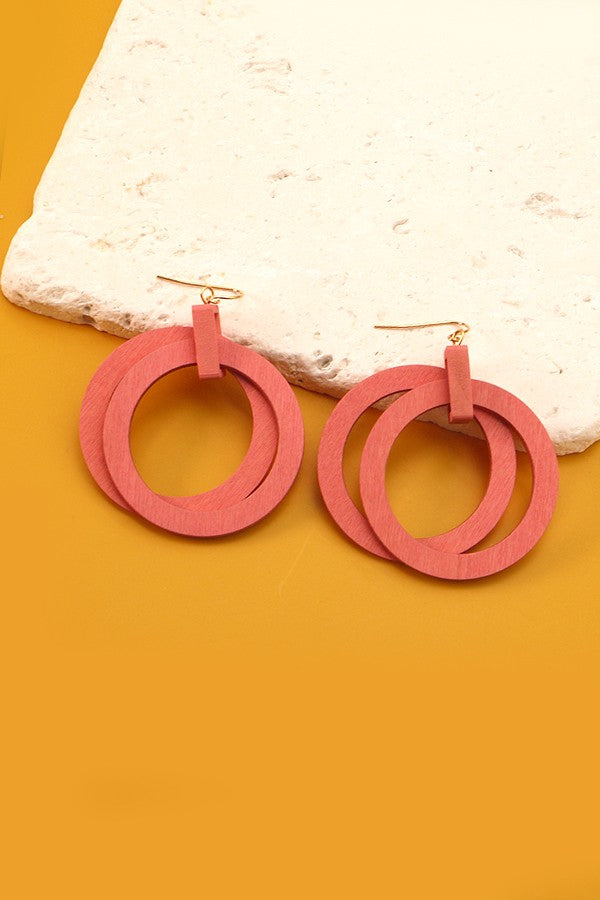 Woodland Loop Earrings - Rose