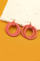 Woodland Loop Earrings - Rose