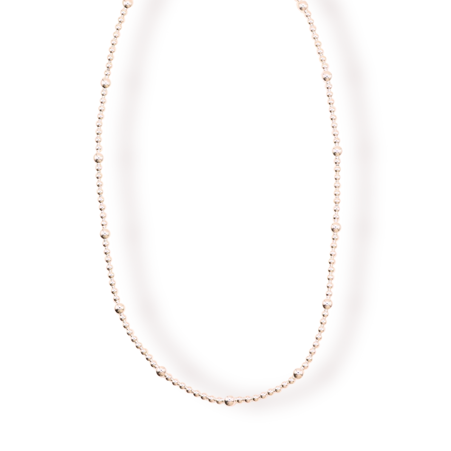 Beaded Blondes Olive in Silver Necklace with Clasp