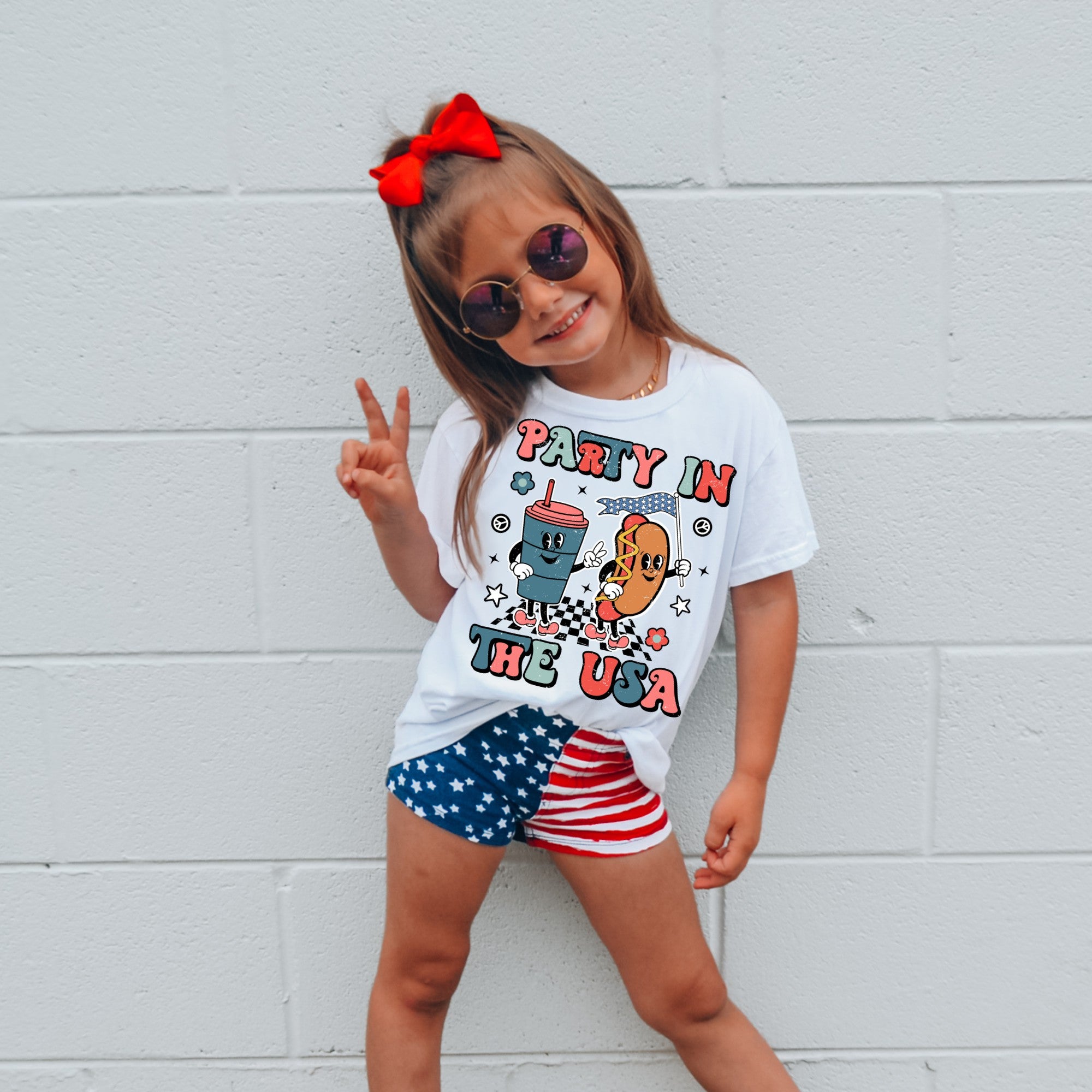 Party In The USA Kids Graphic Top FINAL SALE