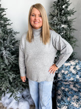 Soft Luxe Ribbed Sweater - Grey