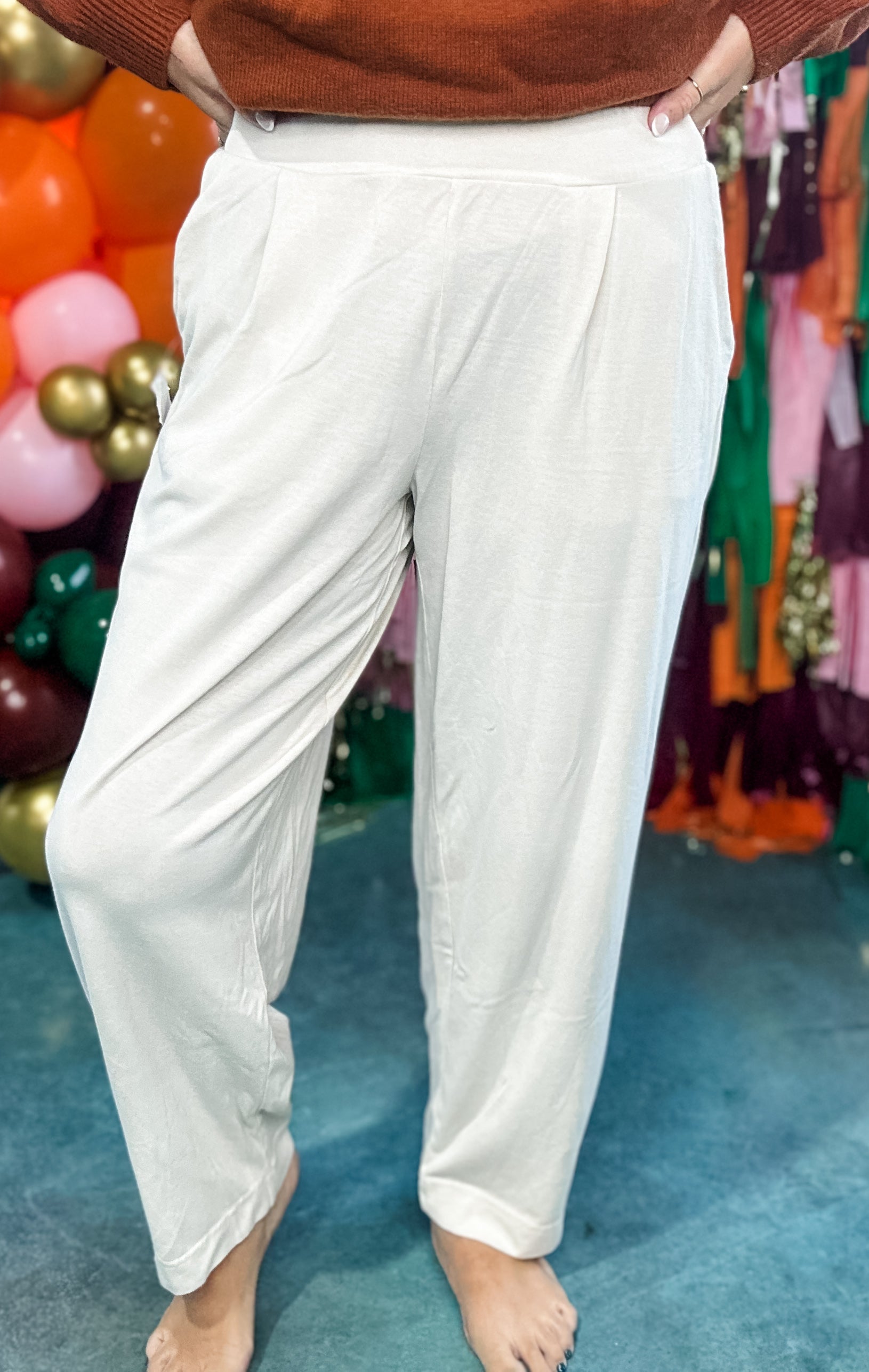 Cloud Drape Cocoon Pants - Taupe