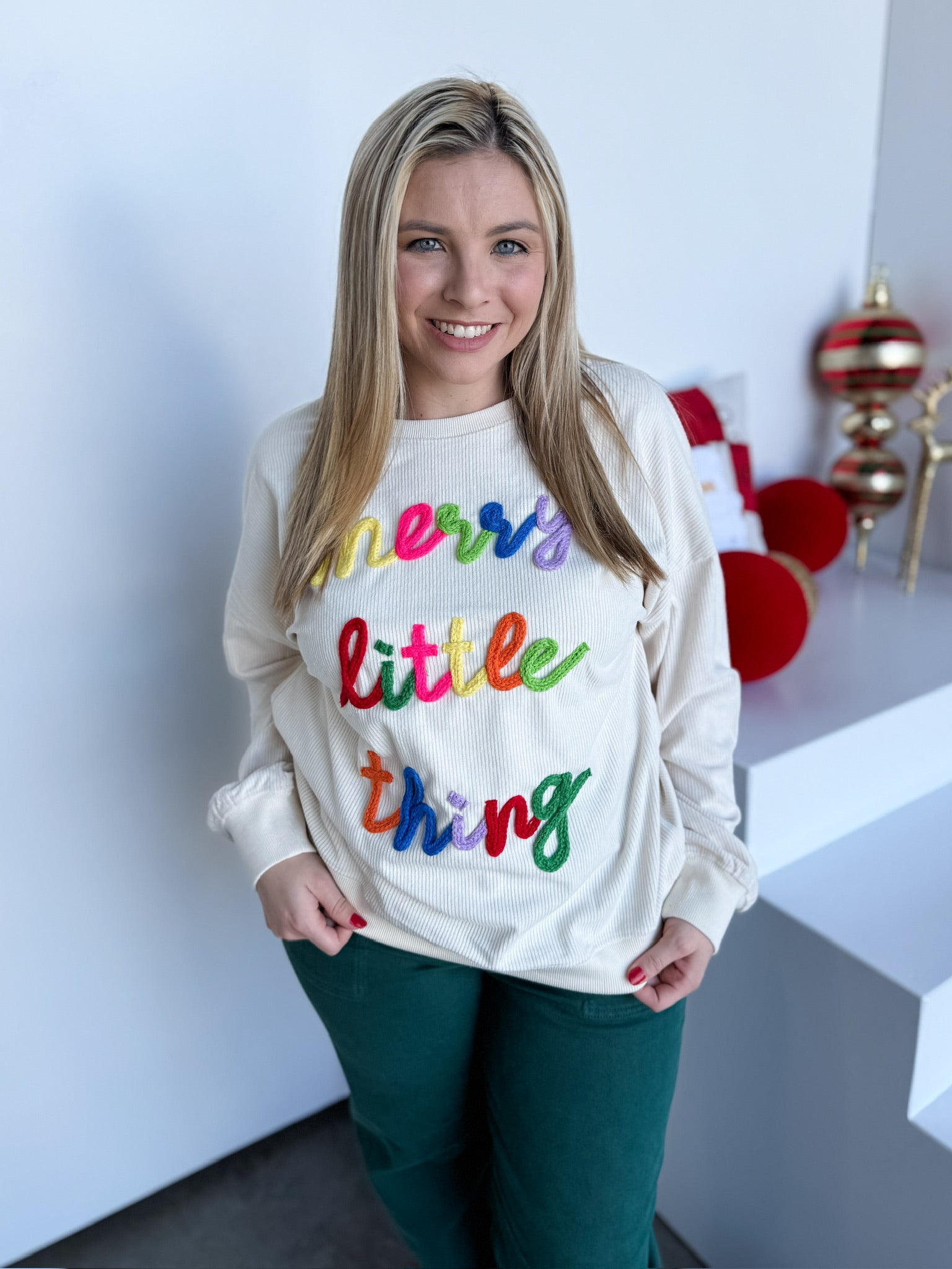 Merry Little Thing Ribbed Pullover