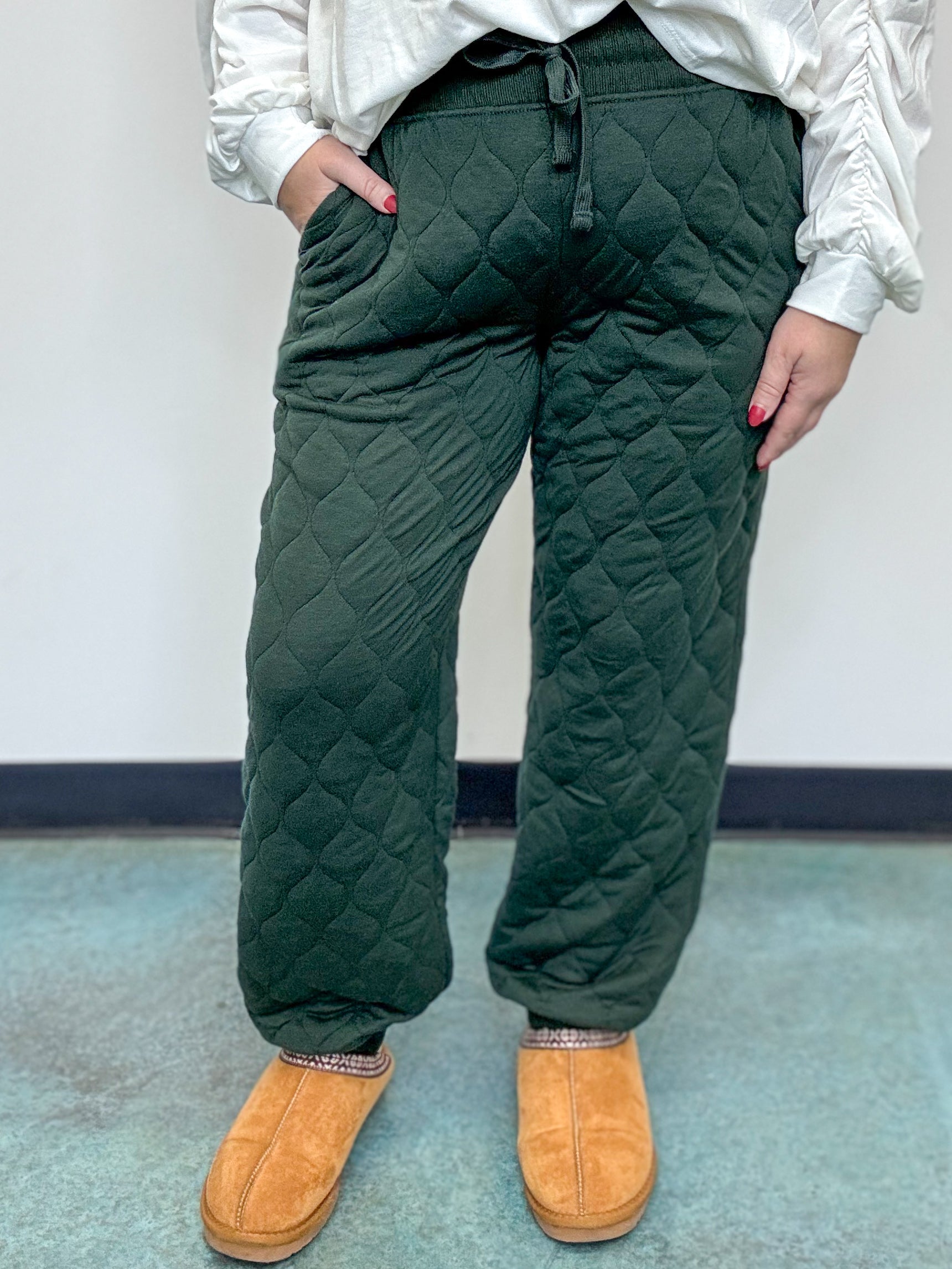 Quilted Jogger Pants